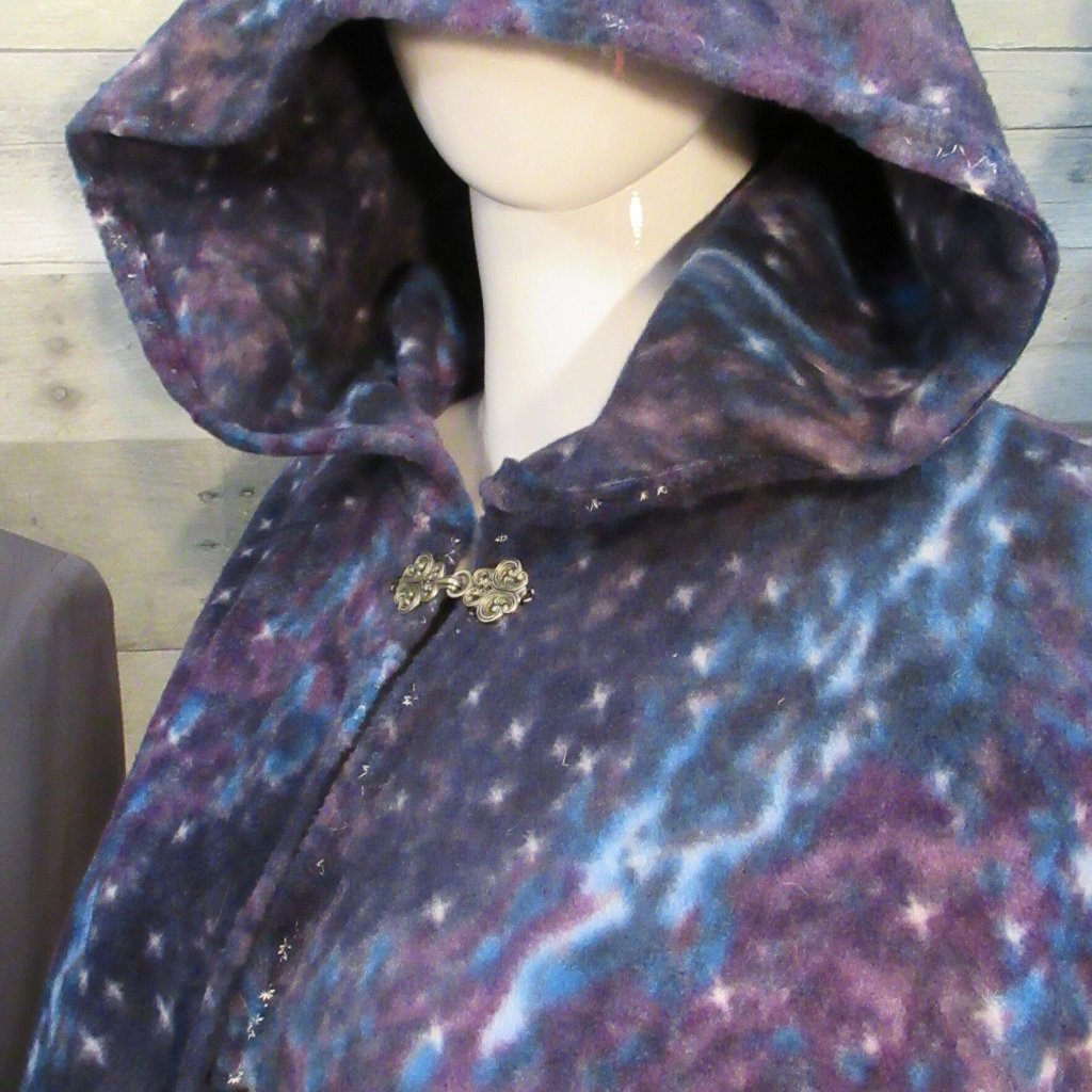 Celestial Constellation Stars Galaxy Wizard Witch Sorcerer Merlin Medieval Hood